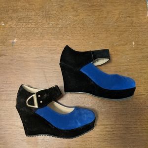 Moda Donna Suede Platform Wedges